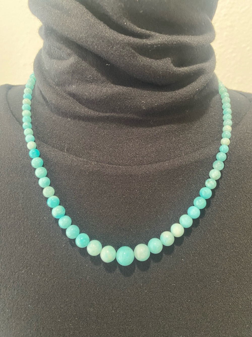 Jay King Elegant Silver & Turquoise Bead Necklace - Gradient Aqua Strand